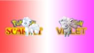 Alolan Vulpix and Shiny Alolan Vulpix in Pokemon Scarlet and Violet (Image via The Pokemon Company)